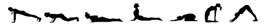 Diagrama pictográfico do Backbend Vinyasa